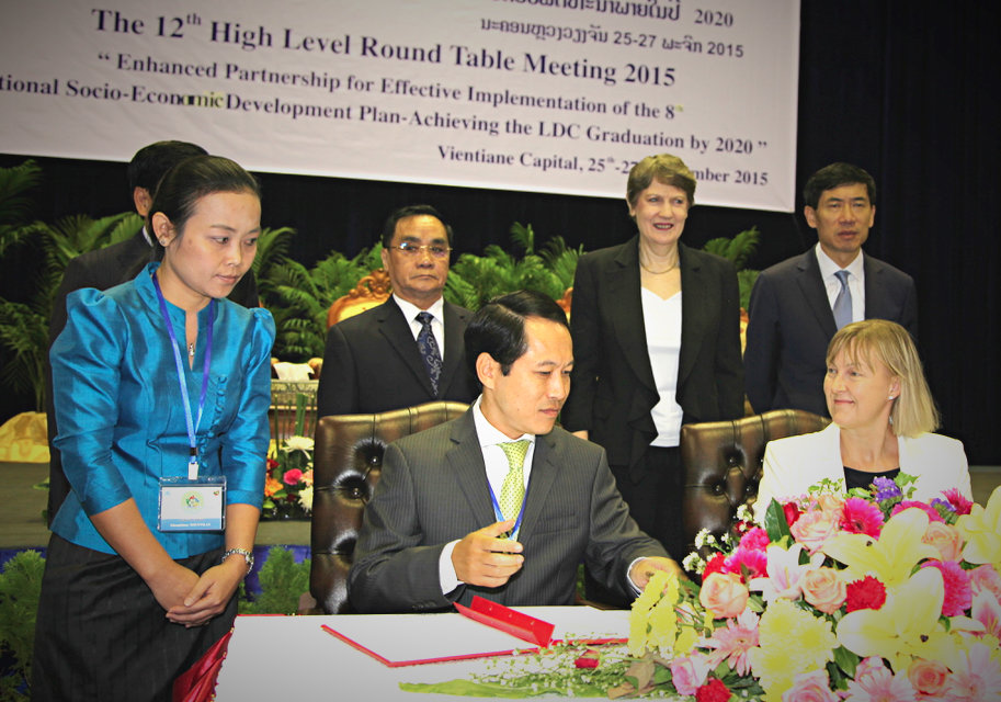 The Vientiane Partnership Declaration was signed at the 12th High Level Round Table Meeting on 27 November in Vientiane