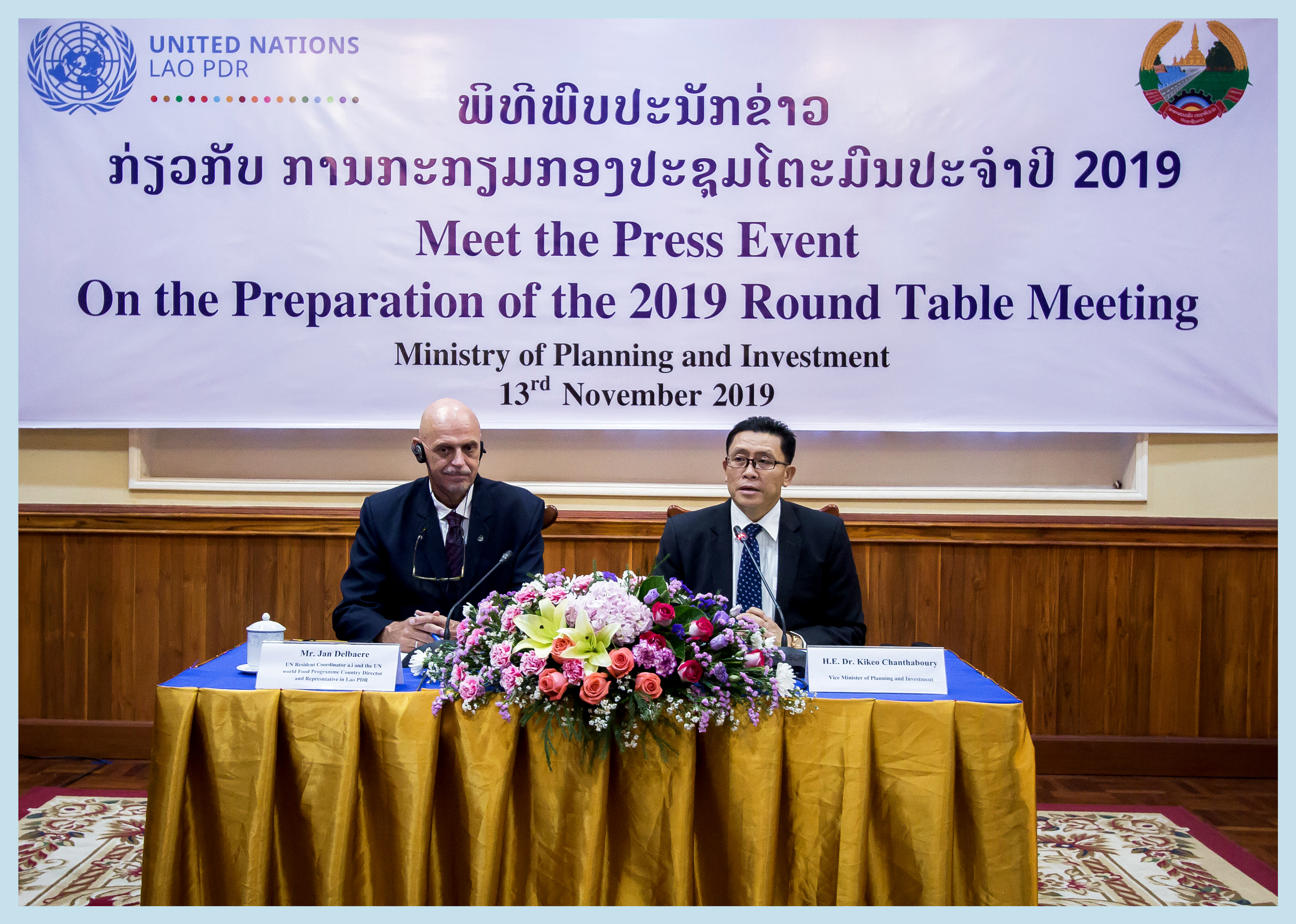 2019 Round Table Implementation Meeting to Take Stock of Lao PDR’s Development Progress
